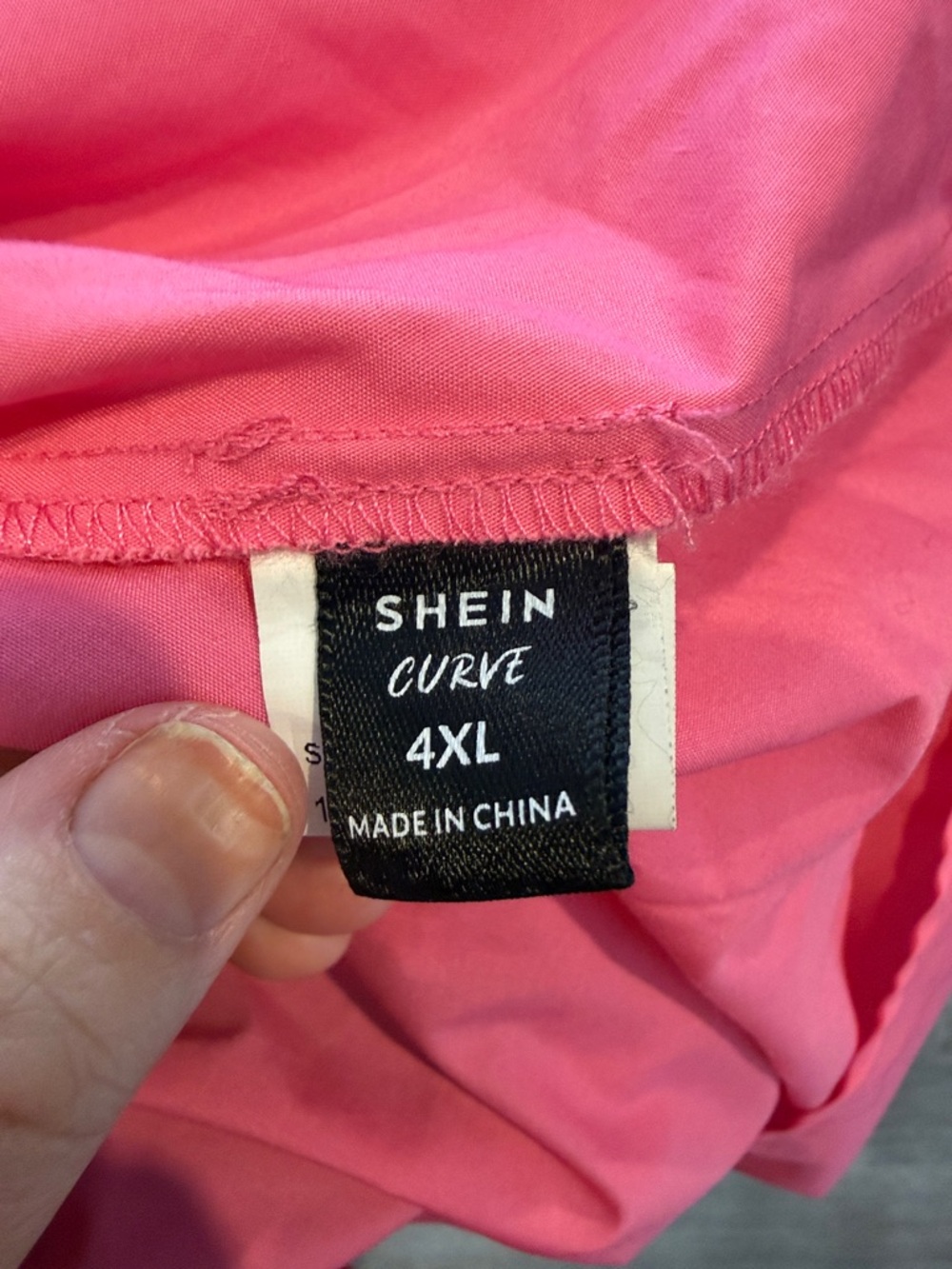 SHEIN Hot Pink Ruffled V-Neck Midi Dress with Puff Sleeves - Picture 4 of 6